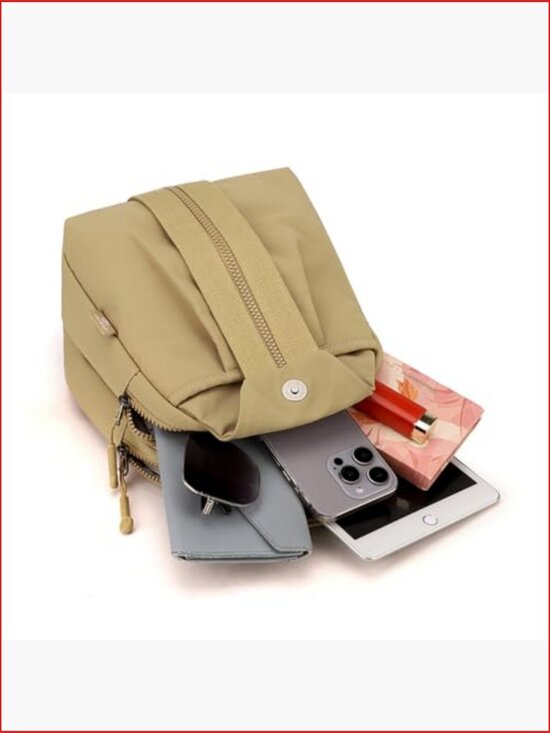 3-in-1 Convertible Nylon Backpack Anti-Theft Commuter Crossbody Travel Bag